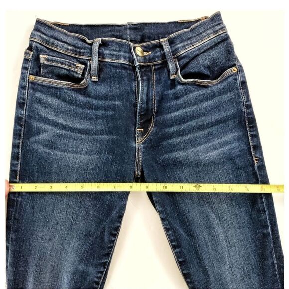 FRAME LE SKINNY DE JEANNE SNAP AWAY JEANS MARTHA WASH SZ 24 READ DESCRIPTION - Picture 8 of 11